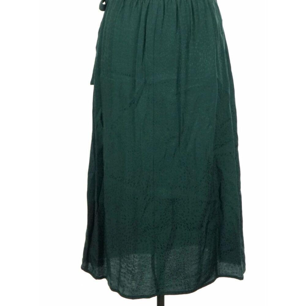 Midi Wrap Skirt in Emerald Green - Picture 5 of 5